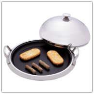 Maxam® Chef's Secret® 12-Element Surgical Stainless Nonstick Round Griddle with Dome Cover