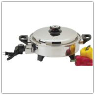 Precise Heat™ 3.5 Quart Surgical Stainless Steel Oil Core Electric Skillet