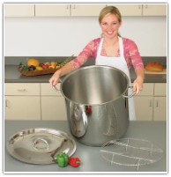 Precise Heat™ 3-Piece 65-Quart Stainless Steel Stock Pot Cookware Set