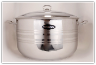 Aksel Heavy Duty 23 Qt 18/10 Stainless Steel Covered Stock Pot