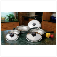 Precise Heat™ 6-Piece 12-Element Stainless Steel Skillet Cookware Set