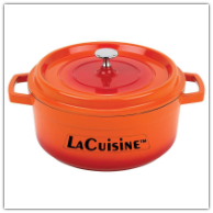 LaCuisine™ Orange Cast Aluminum Casserole Dishes-Assorted Sizes