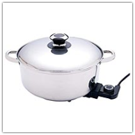 Precise Heat™ Stainless Deep Electric Skillet/ Slow Cooker