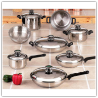 Chef's Secret® 14-Piece T304 Stainless Steel Waterless Cookware Set