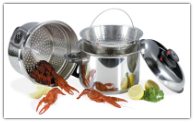 Steam Control™ 4-Piece 8 quart Stainless Steel Pasta Stock Pot Cookware Set