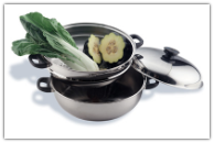 Precise Heat™ 3-Piece Stainless Steel Oversized Skillet Steamer and Cover