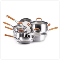 Rachael Ray Stainless Steel 10-Piece Cookware Set