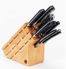 Maxam® 7-Piece Drop Forge Style Cutlery Set in Wood Block