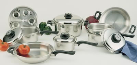 Worlds Finest 17-Piece 7-Ply Stainless Steel Waterless Cookware Set