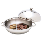 Maxam® Chef's Secret 12-Element Surgical Stainless Steel Round Griddle with Lid