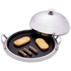 Maxam® Chef's Secret® 12-Element Surgical Stainless Nonstick Round Griddle with Dome Cover