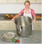 Precise Heat™ 3-Piece 65-Quart Stainless Steel Stock Pot Cookware Set