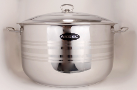Aksel Heavy Duty 23 Qt 18/10 Stainless Steel Covered Stock Pot