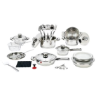 Longevity™ 32-Piece 9-Ply Stainless Steel Cookware Set