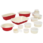 Wyndham House™ 28-Piece Red and White Stoneware Bakeware Set