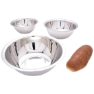 Chef's Secret® 3-Piece Larger Stainless Steel Mixing Bowl Set