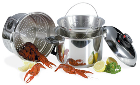 Steam Control™ 4-Piece 8 quart Stainless Steel Pasta Stock Pot Cookware Set