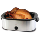 Maxam® 18-Qt Stainless Steel Turkey Roaster with High Dome Cover