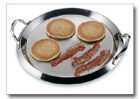 Maxam® Chef's Secret 2-Piece Stainless Steel Round Griddle with Glass Lid